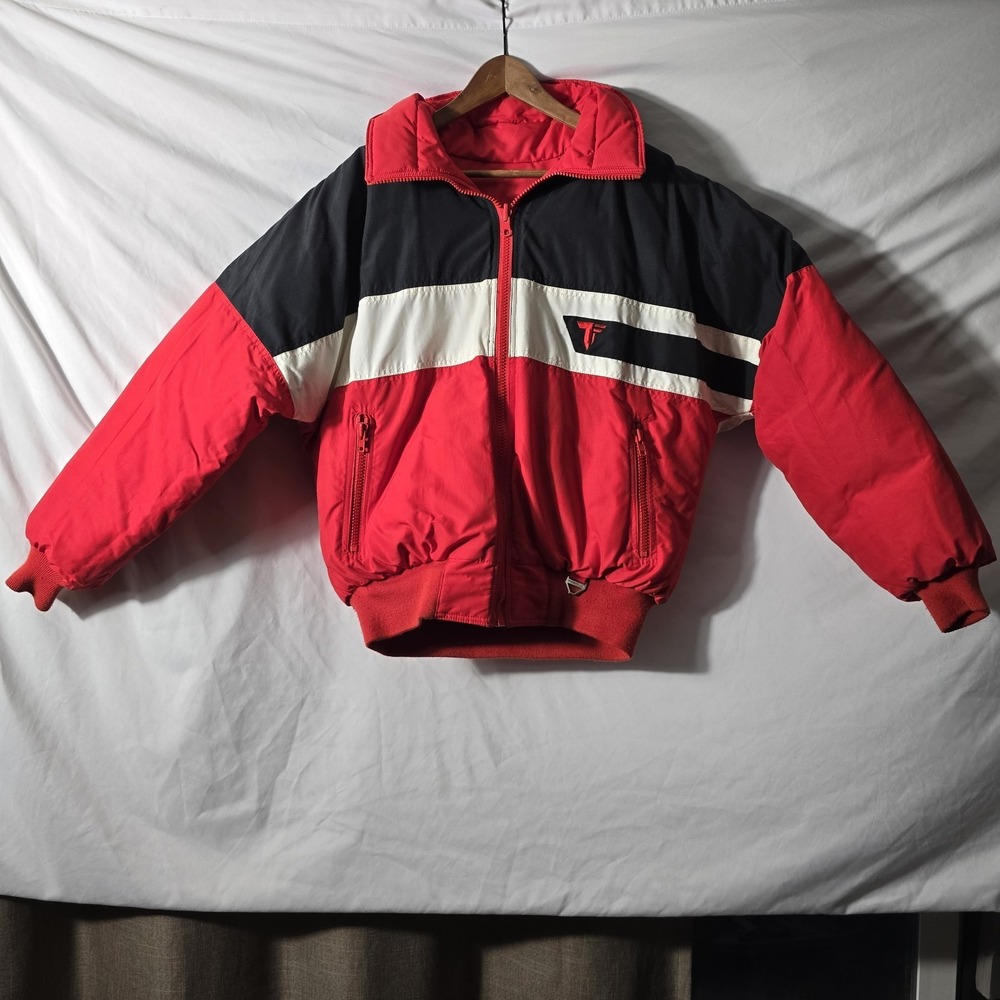 Vintage Tyrolia By Head Jacket Mens Reverse  Red Black White Ski Puffer 80s  Lg‎ - Picture 2 of 8